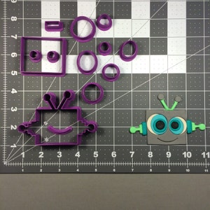 Robot 100 Head Cookie Cutter Set