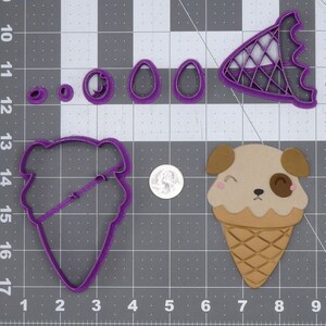 Dog Ice Cream Cone 266-I371 Cookie Cutter Set