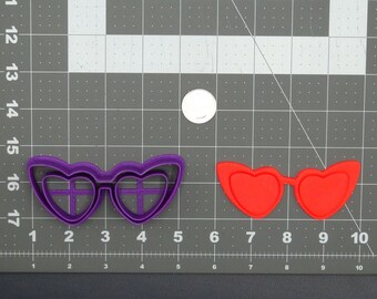Retro Katze Auge Herz Brille 266-D090 Cookie Cutter