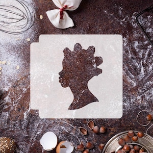 Afro Girl Head 783-J415 Stencil