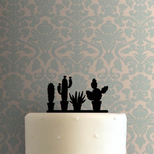 Cactus Potted Plants 225-B283 Cake Topper