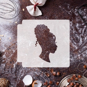 Afro Girl Head 783-I657 Stencil