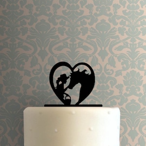 Cowgirl and Horse Heart 225-B693 Cake Topper