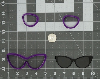 Retro Katze Brille 266-C963 Cookie Cutter Set