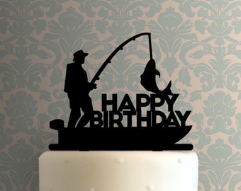 Fishing Cake Topper, Personalised Fishing Cake Topper, Male Birthday,  Fisherman, Cake Toppers for Men,fishing Theme -  Sweden