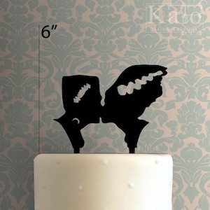 Mr and Mrs Frankenstein 100 Cake Topper image 1