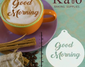 Good Morning 263-001 Latte Art Stencil