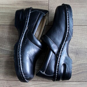 B.O.C. Born Concept Black Leather Clogs, Size 6 image 3