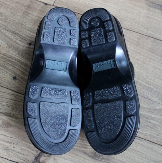 B.O.C. Born Concept Black Leather Clogs, Size 6 - image 4