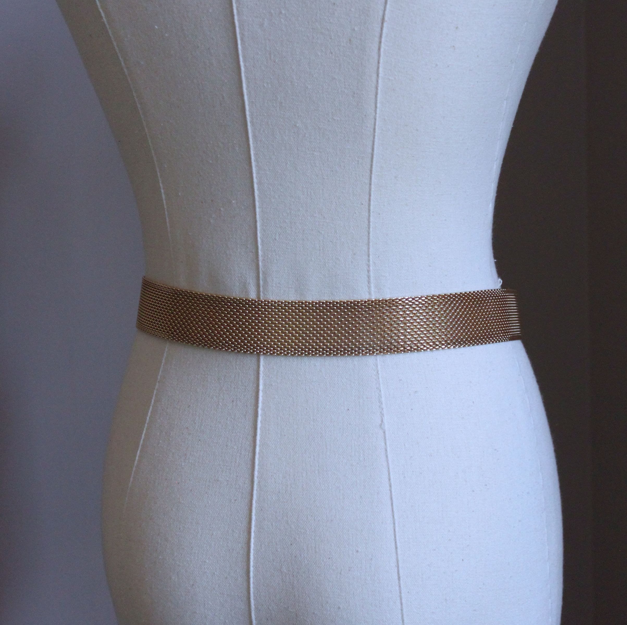 Vintage Sarah Coventry Gold Mesh with Chain Waist Belt Designer Style Sarah Coventry Gold Belts for Women | Mercari main image 2