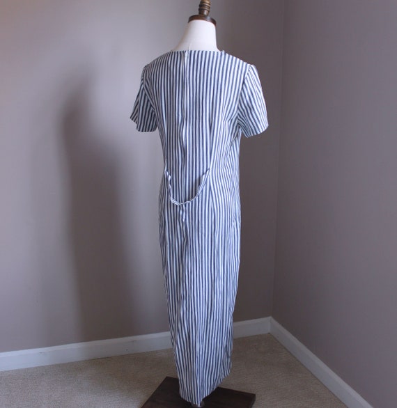 knee length dresses for ladies Collins Striped Maxi Dress in Grey main image 1