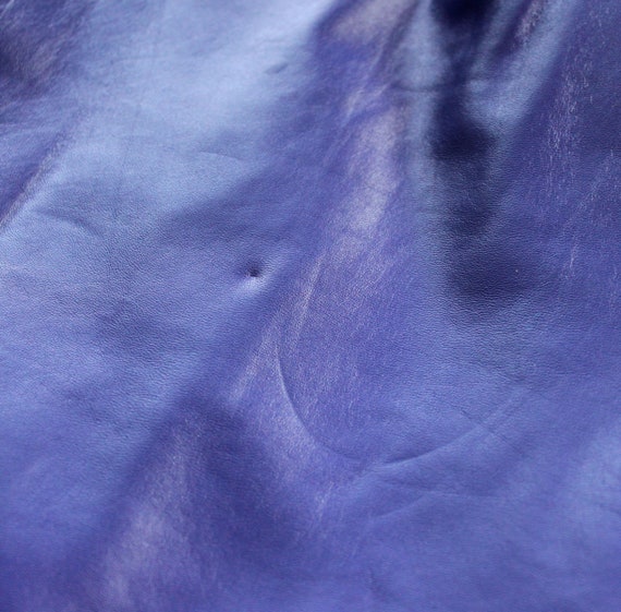 Vintage Purple Leather Skirt, Petite Fit - image 9