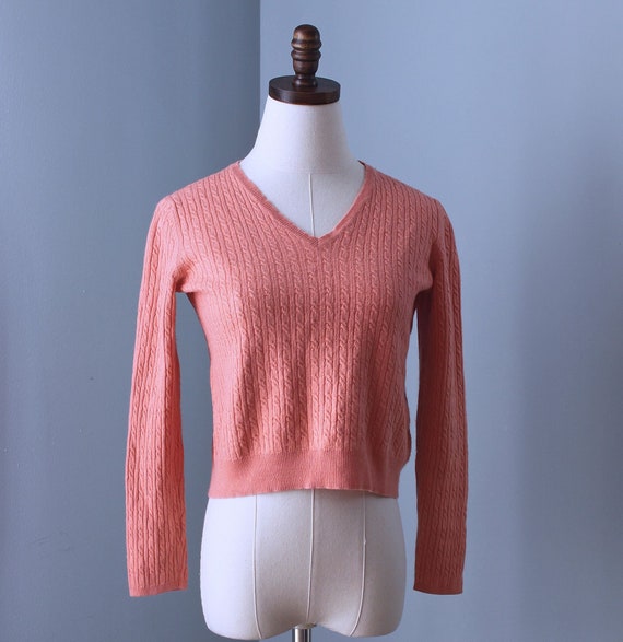 XS Silk Cashmere Coral Sweater, Brooks Brothers