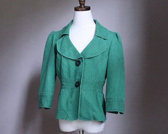 Women's Petite Short Jacket, Forest Green