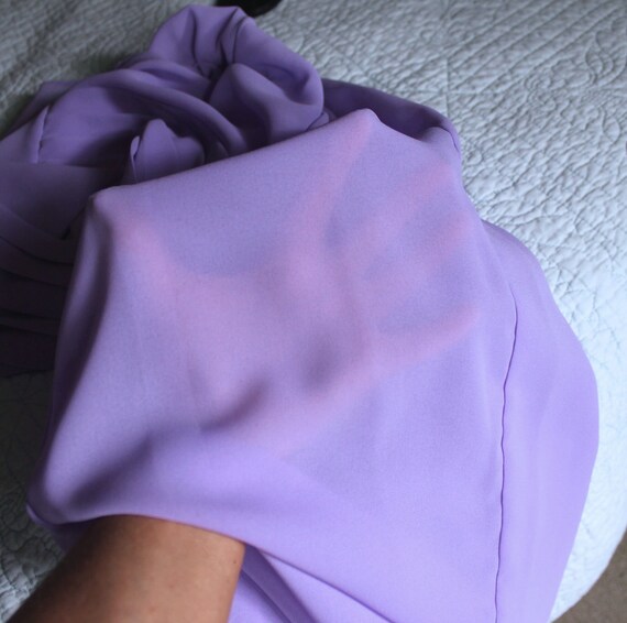 Petite 80's Vintage Lilac Purple Dress, Size 1 - image 6