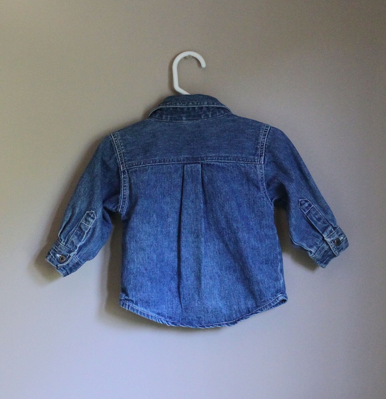 Vintage Baby Boy Denim Shirt 69 Months Etsy