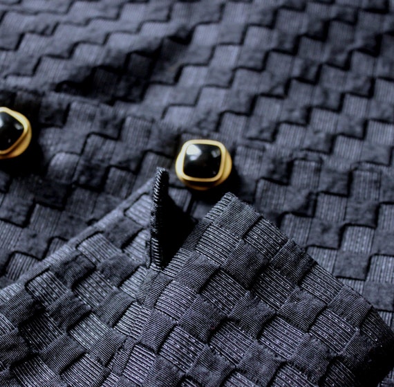 Women's Petite Blazer Jacket, Black Checkered Jac… - image 6
