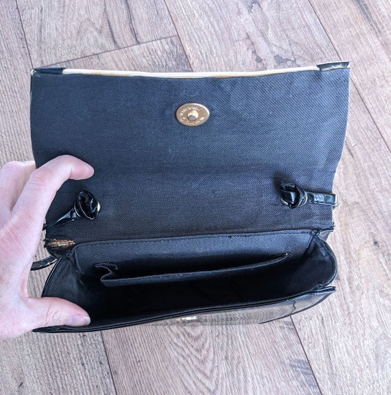 Small Vintage Black Patent Leather Purse - image 6