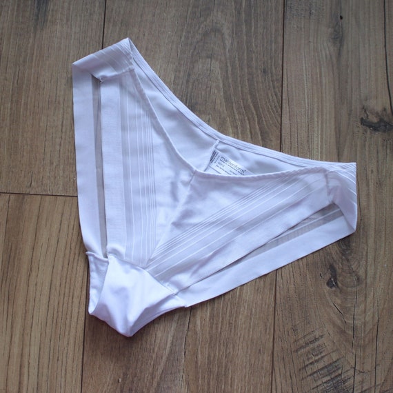 Vintage White High Cut Maidenform Panties 