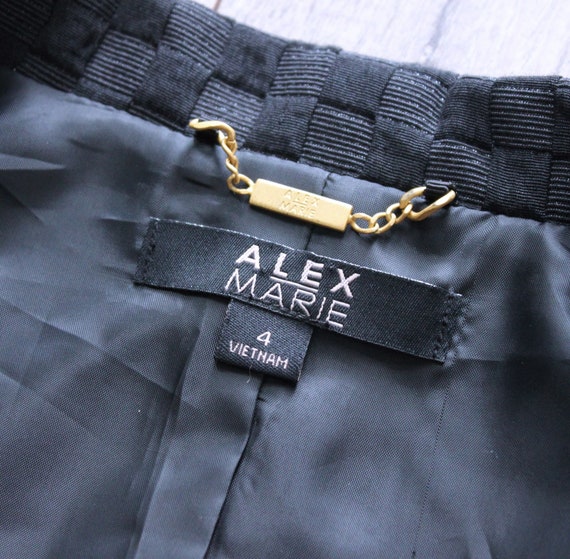 Women's Petite Blazer Jacket, Black Checkered Jac… - image 5