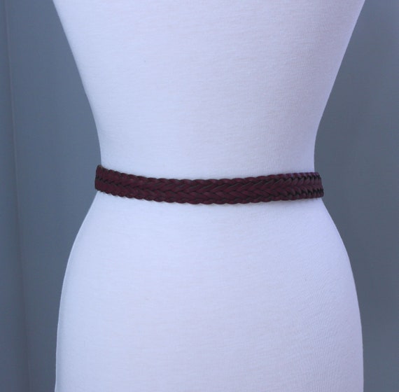 Vintage Capezio Woven Leather Belt, Size SM, Dark… - image 5