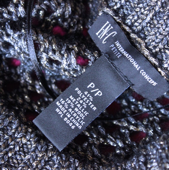 Metallic Open Weave Sweater, Small - image 4