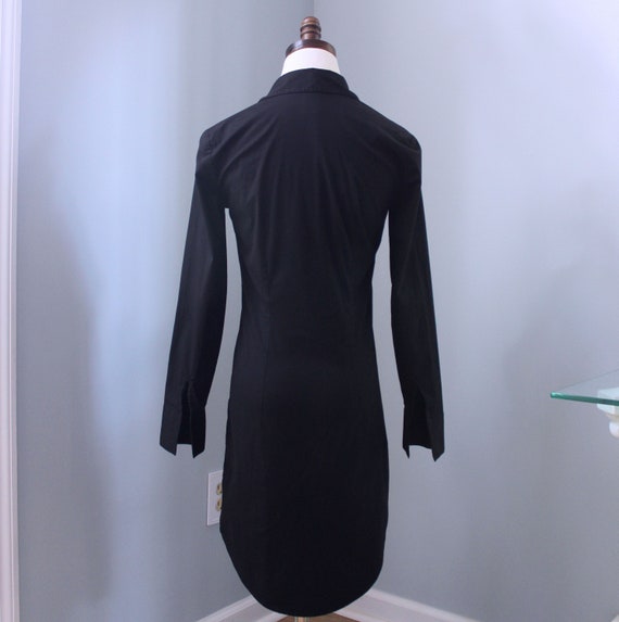 Vintage Black Shirt Dress, Size 0 Moda Internatio… - image 4