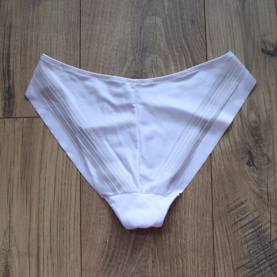 Vintage White High Cut Maidenform Panties 