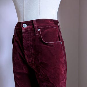 Wine Red Velvet Pants, Free People, XS Size 1