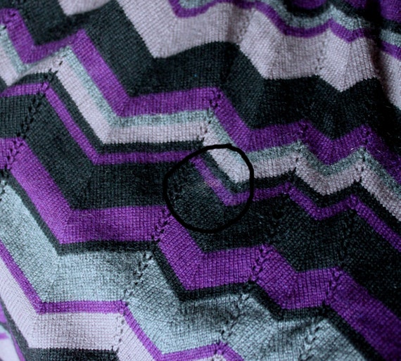 Petite Vintage Silk Cashmere Sweater Dress, Purpl… - image 6