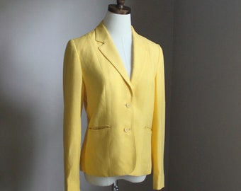 Small Vintage Yellow Blazer Jacket