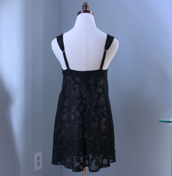 Vintage Victoria's Secret Black Sheer Babydoll, P… - image 3