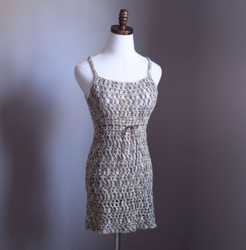 Petite Vintage Knit Crochet Minidress, Free People