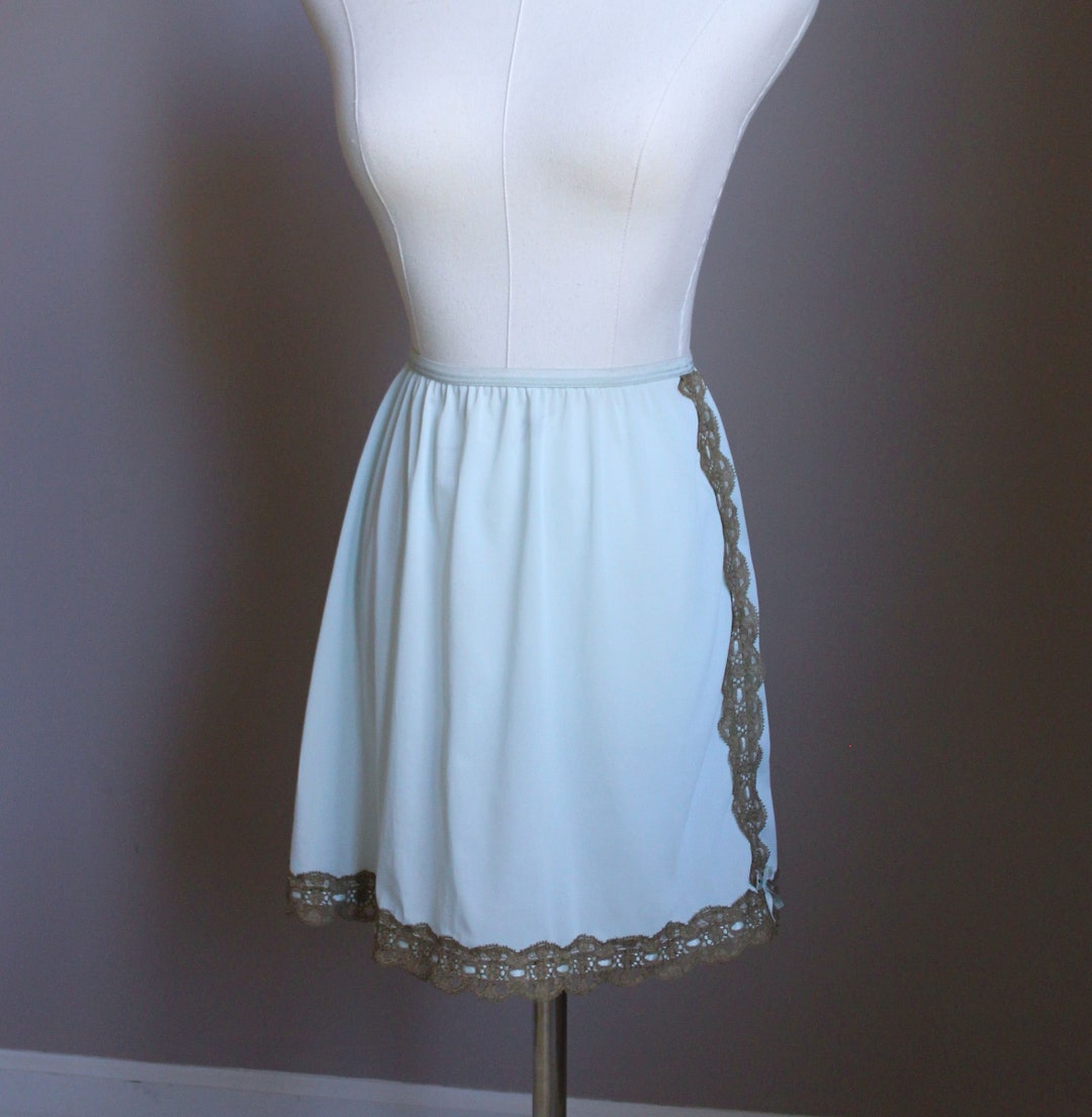 Mini Lace Hem Slip Skirt
