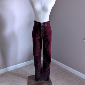 Wine Red Velvet Pants, Free People, XS Size 1