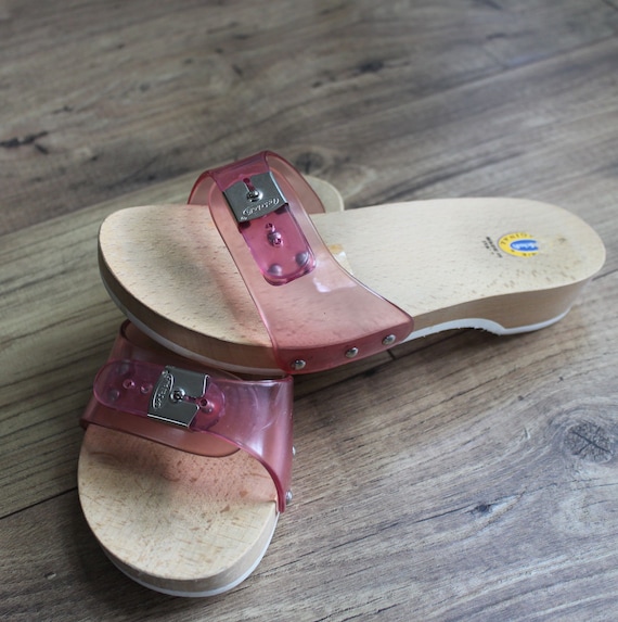 Vintage Dr. Scholl's Pink Jelly Sandals 6 -