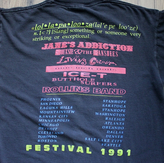 Lollapalooza Vintage Festival TShirt, Original 1991 Gem