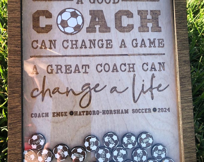 Soccer Coach plaque End of Season team gift club
