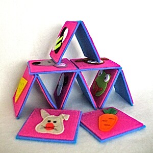 Nettes Kleinkind Geschenk, Montessori Gedächtnisspiele, handgemachte Filzgedächtniskarten für Kinder im Vorschulalter.