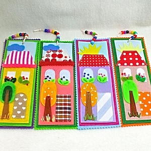 Lesezeichen für Kinder, Buntes Kinder Lesezeichen, Happy House Lesezeichen, Geschenk für junge und ältere Leser, Geschenk für Lehrer zum Schulanfang.