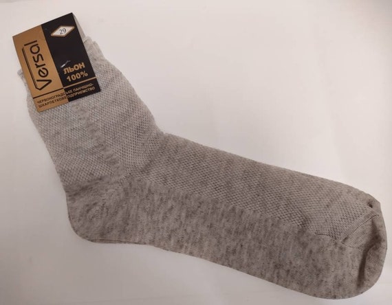 SOCKS 10 PAIRS 100% LINEN Flax SIZE M / US 9/ EU 39-40 Eco Friendly