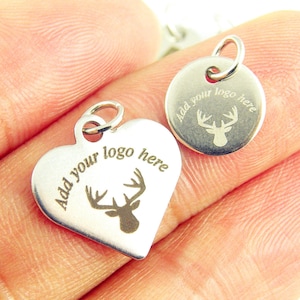 Personalized Mini Jewelry Tag Custom Logo Tags Engraved Stainless Steel Logo Tags Custom Metal Hang Tags 10/50/100pcs