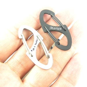 Hebilla de montañismo personalizada Hebilla de acero inoxidable Hebilla de montañismo en forma de S Hebilla de exterior portátil y rápida para colgar Hebilla en forma de 8