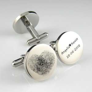 Personalized Cufflinks Custom Cufflinks Handwriting CuffLinks Wedding cufflinks Engraved Cuff links Round Stainless Steel Cuff Links