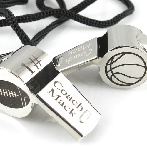 Personalized Whistle Necklace Custom Coach Whistle Necklace Etsy