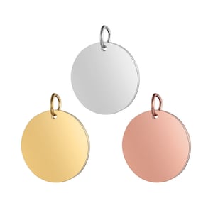 10mm 20mm Stainless steel stamping discs,Personalized disc,Rose gold blank disc pendants,Gold hand stamping blanks-3 colors to choose