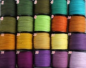 3mm Flat Faux Suede Leather Cord,DIY Leather String Cord Supplies,Faux Suede Lace,Vegan Suede Cord (60 colors)