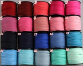 3mm Flat Faux Suede Leather Cord,DIY Leather String Cord Supplies,Faux Suede Lace,Vegan Suede Cord (60 colors)