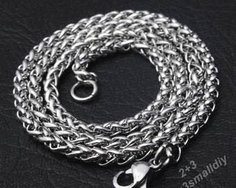 Stainless Steel Cable Link Chain With  Lobster Clasp,Dainty Necklace,1.5MM Chain 3PCSMixed color Stainless Steel Cable necklace