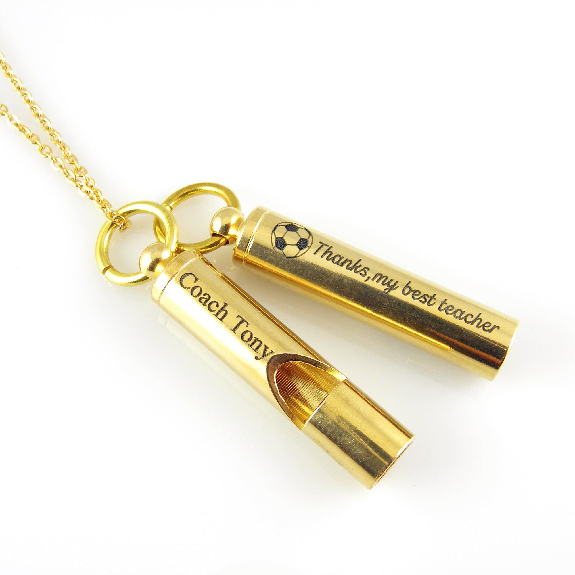 Personalized Brass Whistle Necklace Custom Coach Whistle Etsy Australia